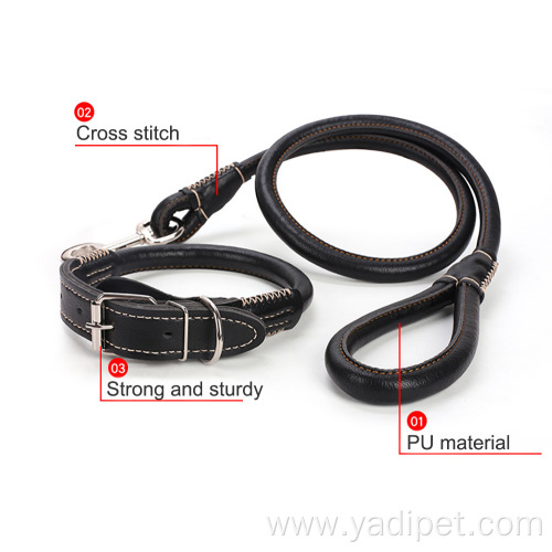 Supply Wear resistant Dog Leather Leash Pu Leather